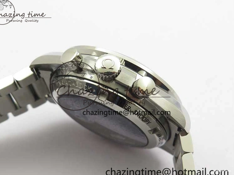 0111 Speedmaster SS Snoopy Apollo OMF Best Edition White Dial on SS Flat link Bracelet Venus Trendy 7882